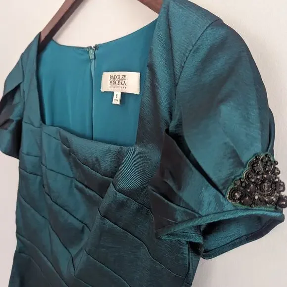 NEW Women's Badgley Mischka SC0434 Malachite Dress 6 $498 Cocktail Formal Green - Picture 3 of 6